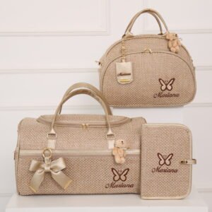 Kit de Bolsas Maternidade Personalizadas Three Butterflies